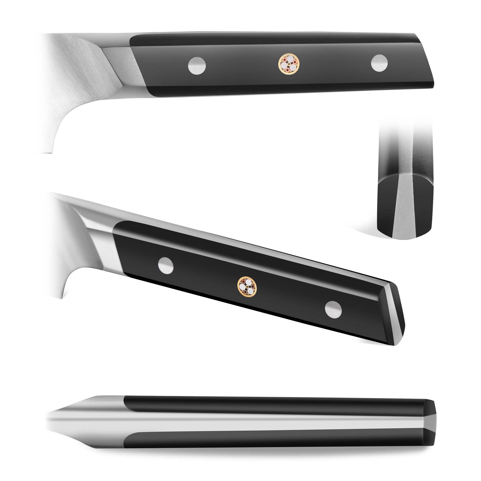 TC Series 6-Piece Steak Knife Block Set, Forged Swedish 14C28N Steel