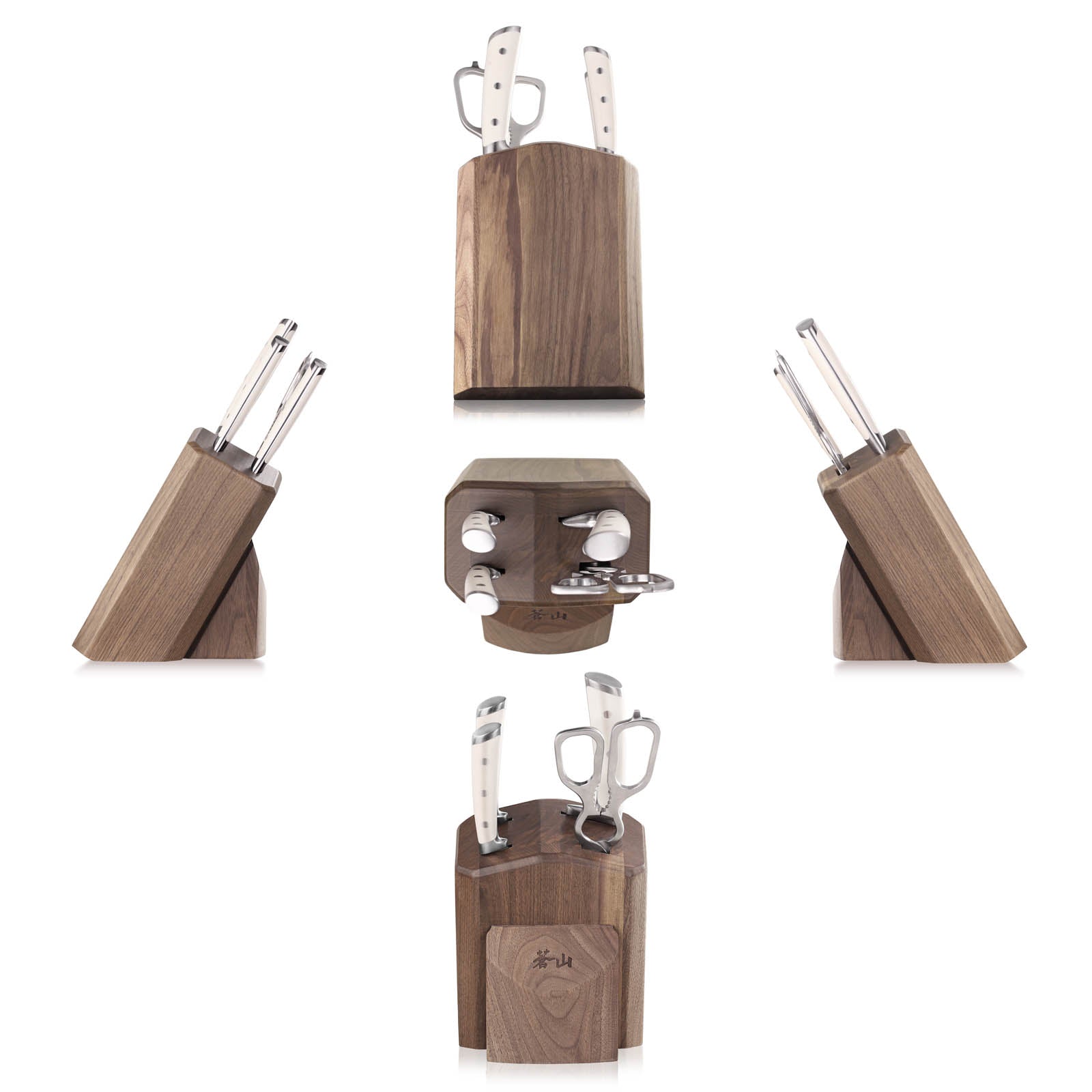 S1 Series 5-Piece Starter Knife Block Set, Forged German Steel, Walnut Block, 1022568