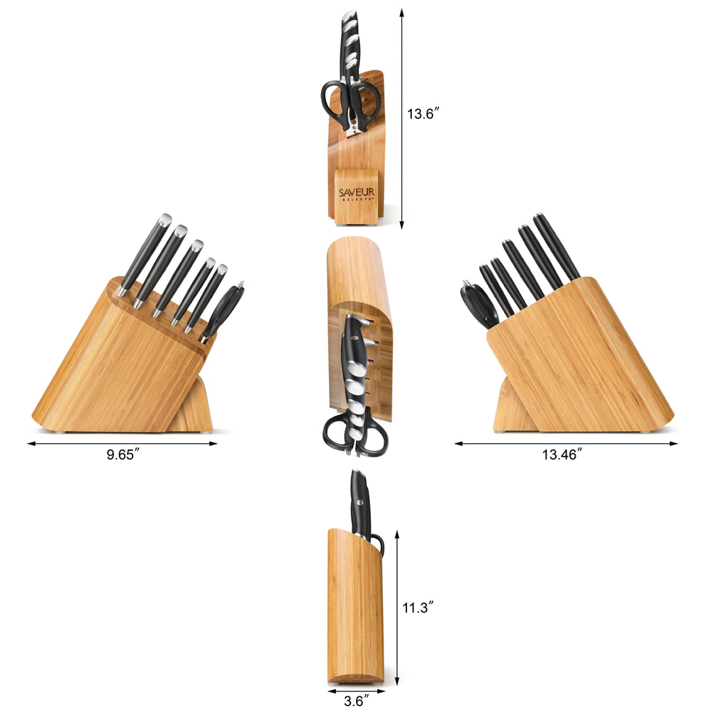 
                  
                    Load image into Gallery viewer, Saveur Selects 1026313 German Steel Forged 7-Piece Knife Block Set
                  
                