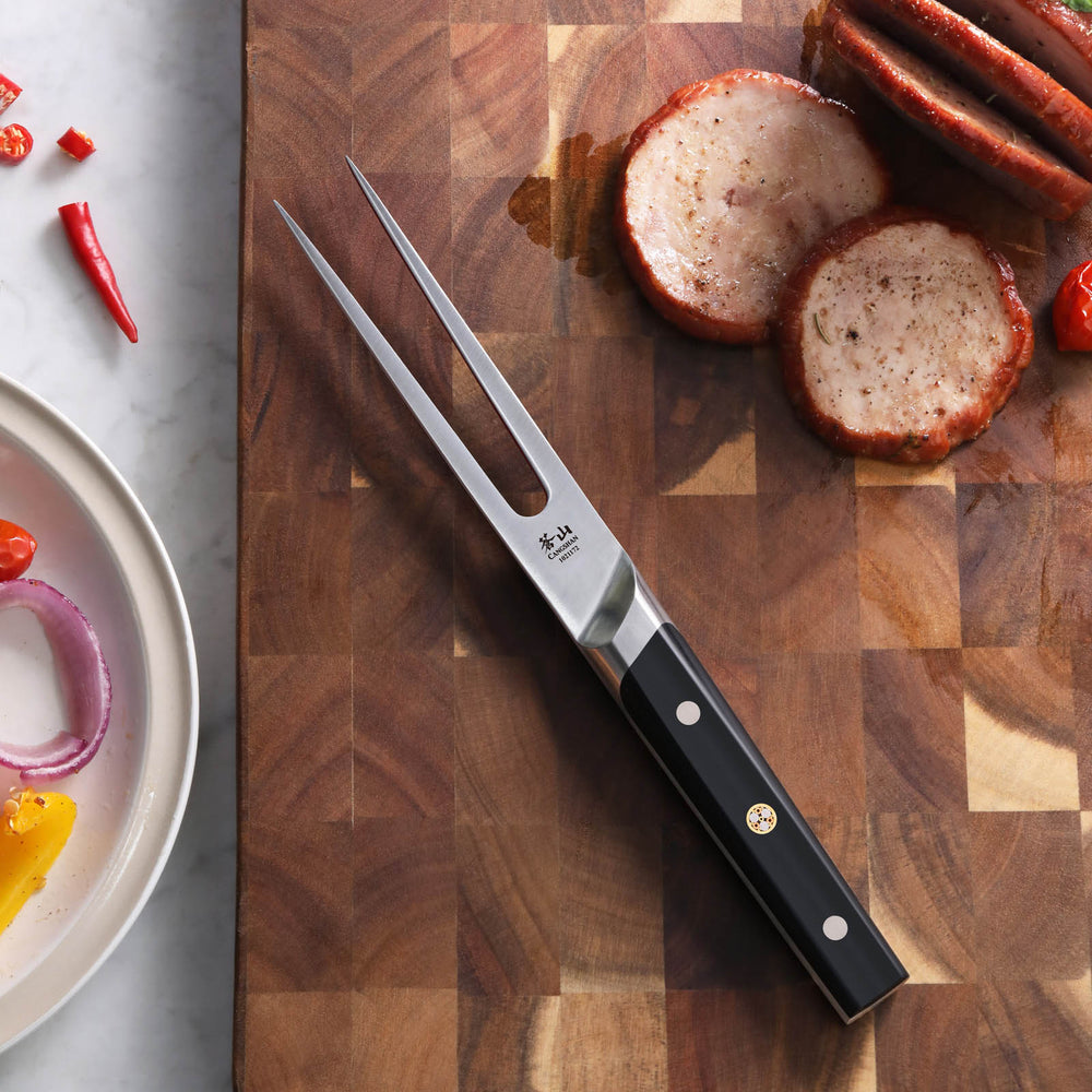 
                  
                    Load image into Gallery viewer, TC Series 6-Inch Carving Fork, Forged Swedish 14C28N Steel, 1021172
                  
                