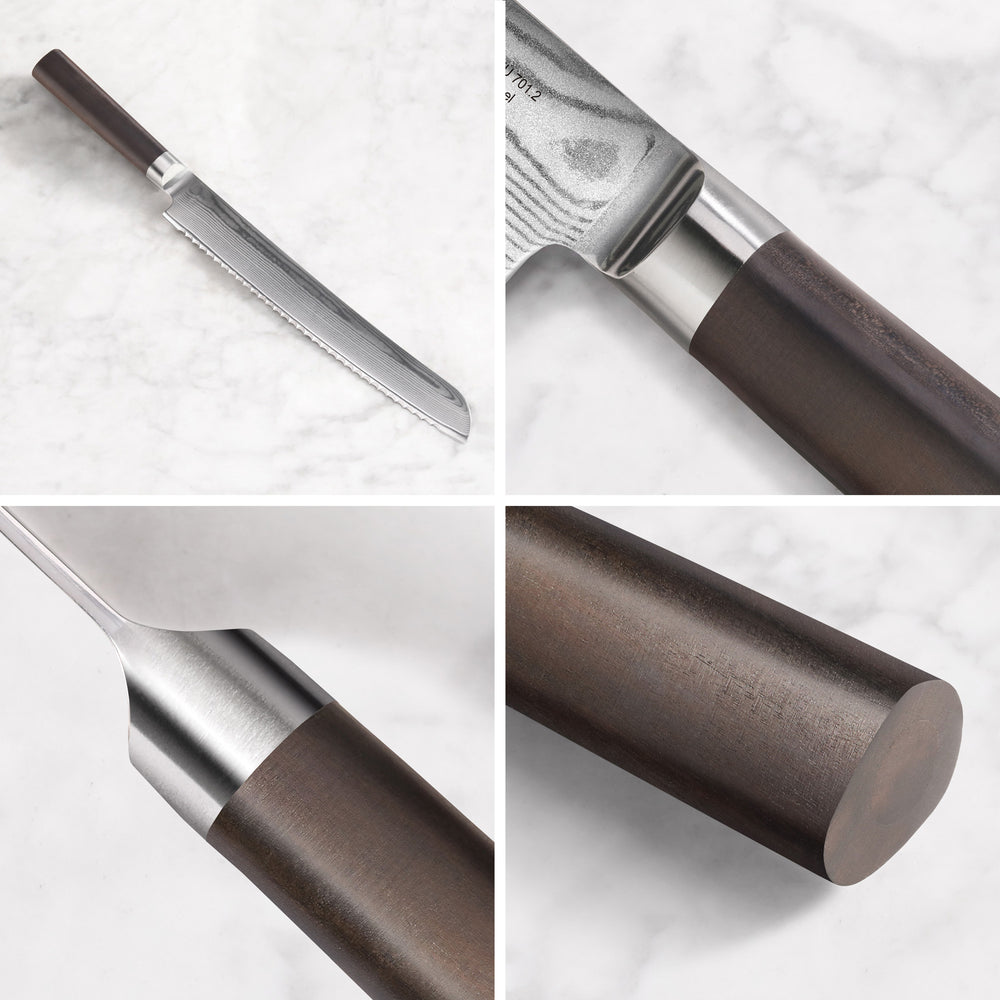 
                  
                    Cargar imagen en el visor de la galería, HAKU Series 9-Inch Bread Knife with Sheath, Forged X-7 Damascus Steel, 501042
                  
                
