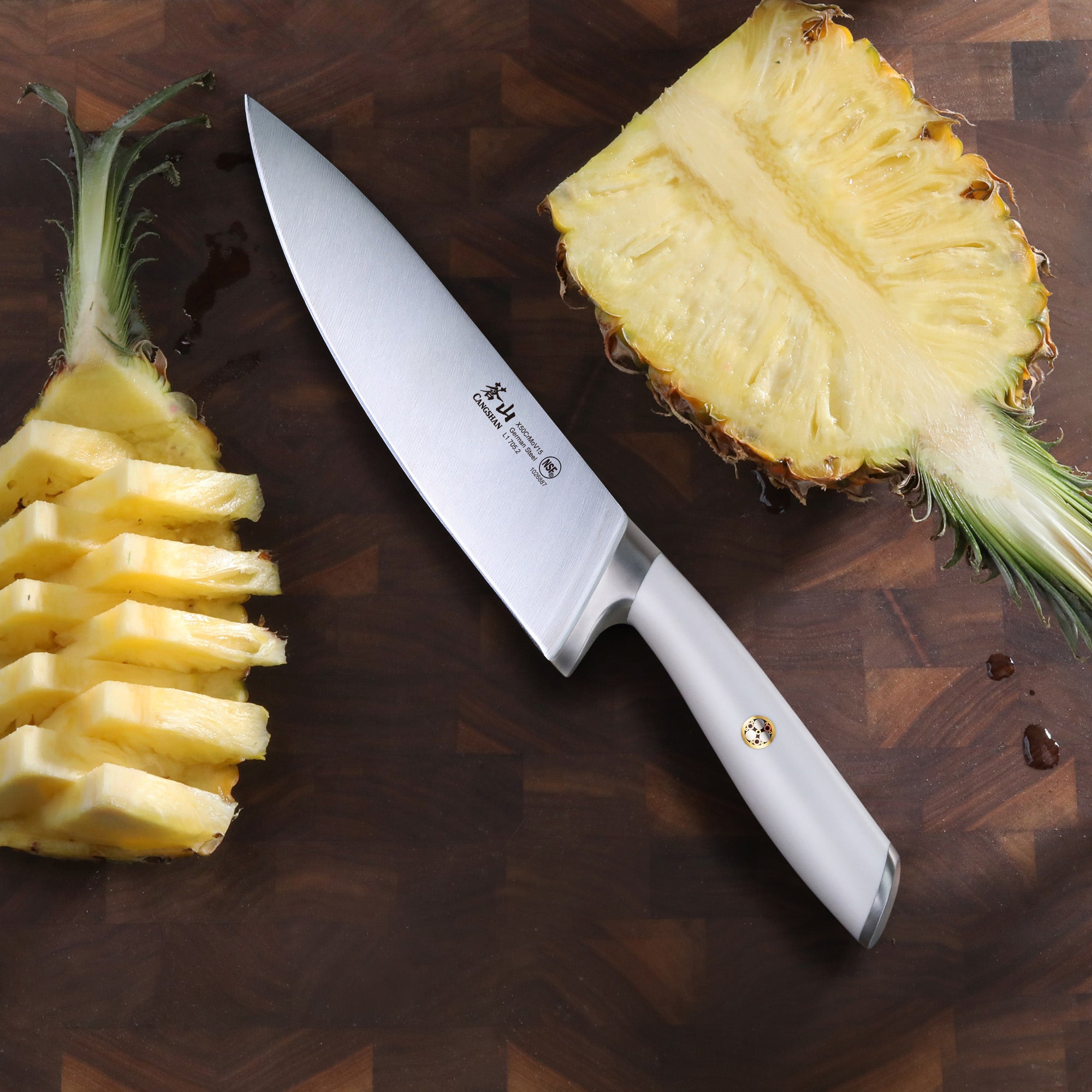 L1 Series 8-Inch Chef's Knife, White, Forged German Steel, 1026887