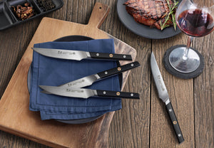 
                  
                    Load image into Gallery viewer, TC Series 4-Piece Steak Knife Set, Forged Swedish 14C28N Steel, 1021066
                  
                