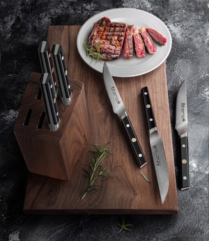 
                  
                    Cargar imagen en el visor de la galería, TC Series 6-Piece Steak Knife Block Set, Forged Swedish 14C28N Steel
                  
                