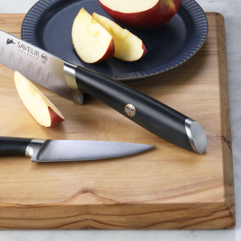 
                  
                    Load image into Gallery viewer, Saveur Selects 2-Piece Santoku and Paring Knife Set, Forged German Steel, 1026276
                  
                