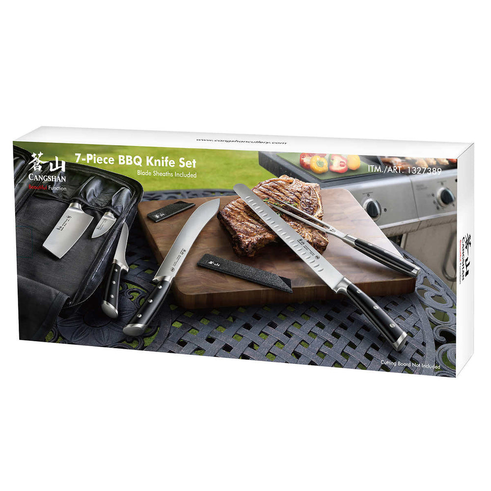 
                  
                    Cargar imagen en el visor de la galería, S Series 7-Piece BBQ Knife Set with Bag, Forged German Steel
                  
                