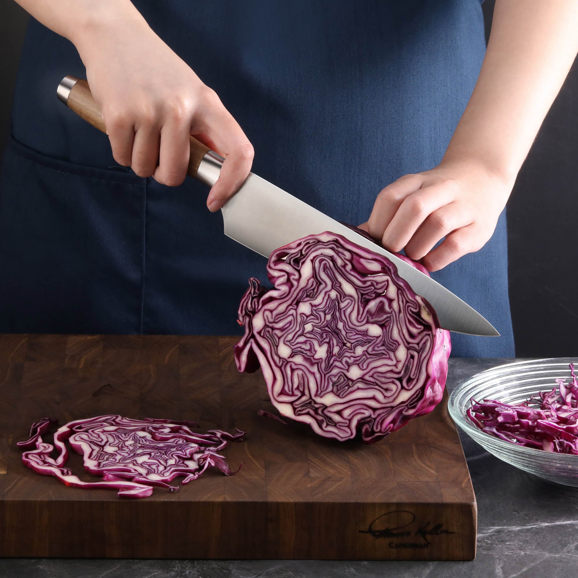 Prazision Series 8-Inch Chef's Knife, German MA5 Steel, Dark Walnut Handle, 1026351