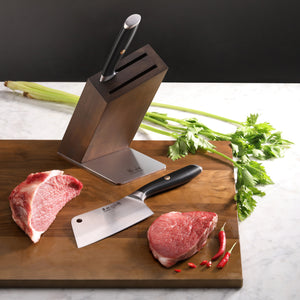 
                  
                    Load image into Gallery viewer, Cangshan L Series 1027426 German Steel Forged 3-Piece HUA Cleaver Block Set, Black
                  
                