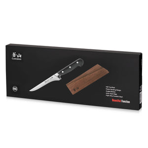 
                  
                    Cargar imagen en el visor de la galería, TV2 Series 6-Inch Boning Knife with Wood Sheath, Forged Swedish 14C28N Steel, 1022940
                  
                