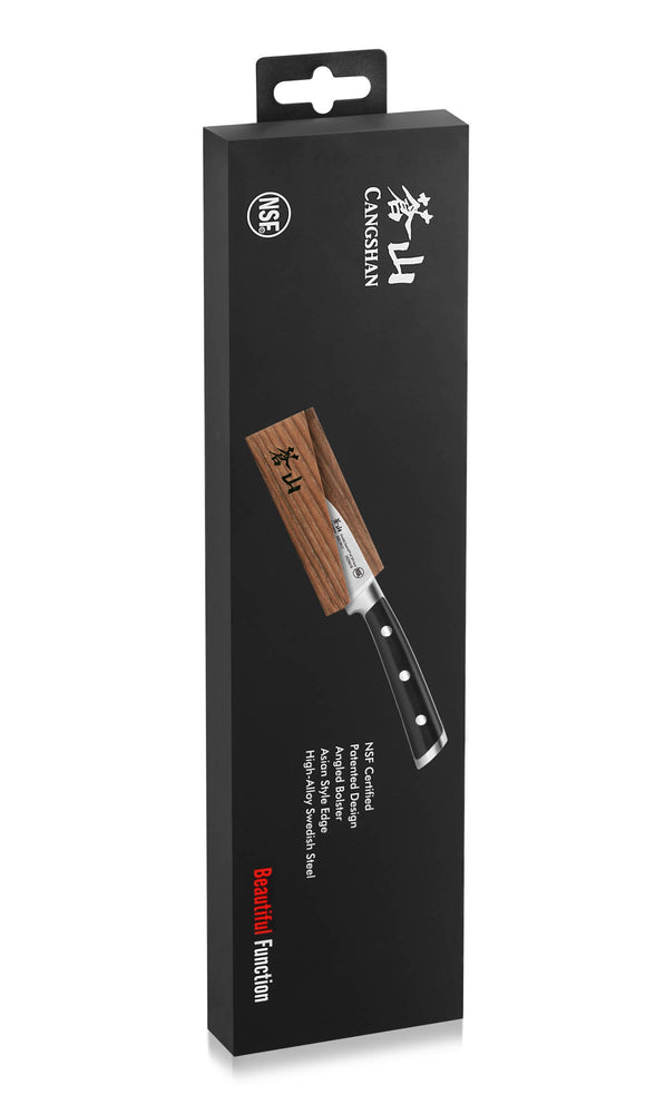
                  
                    Cargar imagen en el visor de la galería, TS Series 2.75-Inch Peeling Knife with Ash Wood Sheath, Forged Swedish 14C28N Steel, 1020625
                  
                