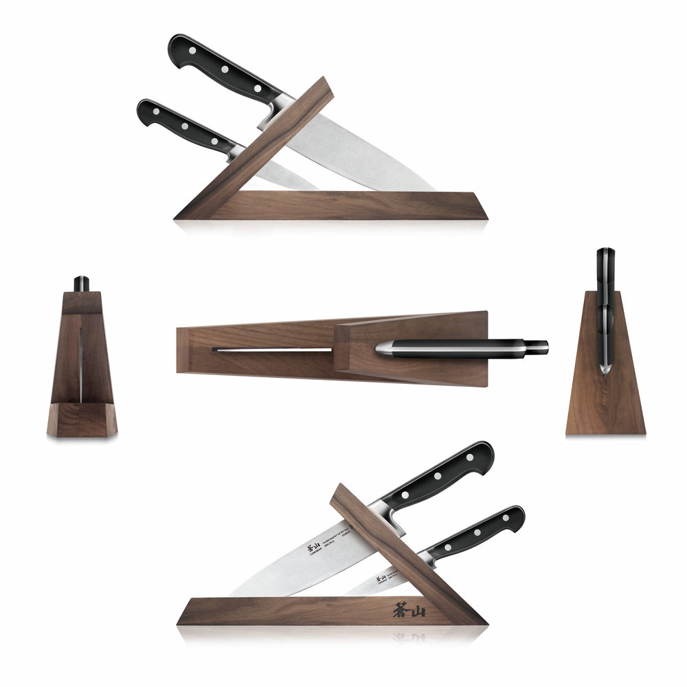 
                  
                    Load image into Gallery viewer, Cangshan TV2 Series 1021585 Swedish 14C28N Steel Forged 3-Piece TAI Knife Block Set, Walnut
                  
                
