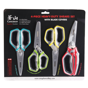 
                  
                    Load image into Gallery viewer, 4-Piece Heavy Duty Shears Set with Blade Holders, 502964
                  
                