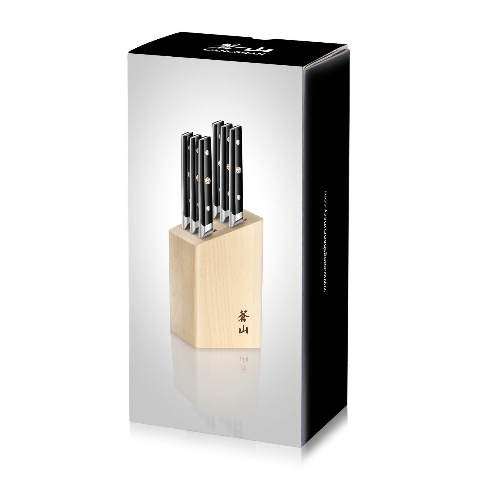 TC Series 6-Piece Steak Knife Block Set, Forged Swedish 14C28N Steel
