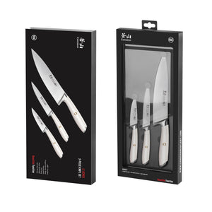 
                  
                    Load image into Gallery viewer, L1 Series 3-Piece Starter Knife Set, White, Forged German Steel, 1026924
                  
                