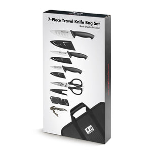
                  
                    Load image into Gallery viewer, HORIZON Series 7-Piece Travel Knife Set with Black Bag, Swedish 14C28N Steel, 1026689
                  
                