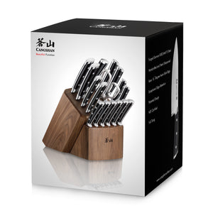 
                  
                    Load image into Gallery viewer, Cangshan S Series 1024043 German Steel Forged 17-Piece Knife Block Set, Walnut
                  
                