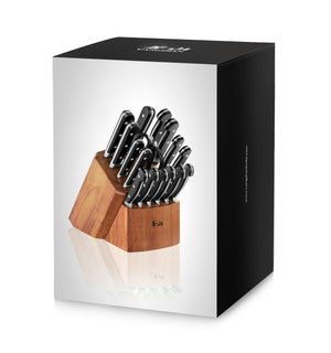 
                  
                    Load image into Gallery viewer, V2 Series 17-Piece Knife Block Set, Forged German Steel, Acacia Block, 1022551
                  
                