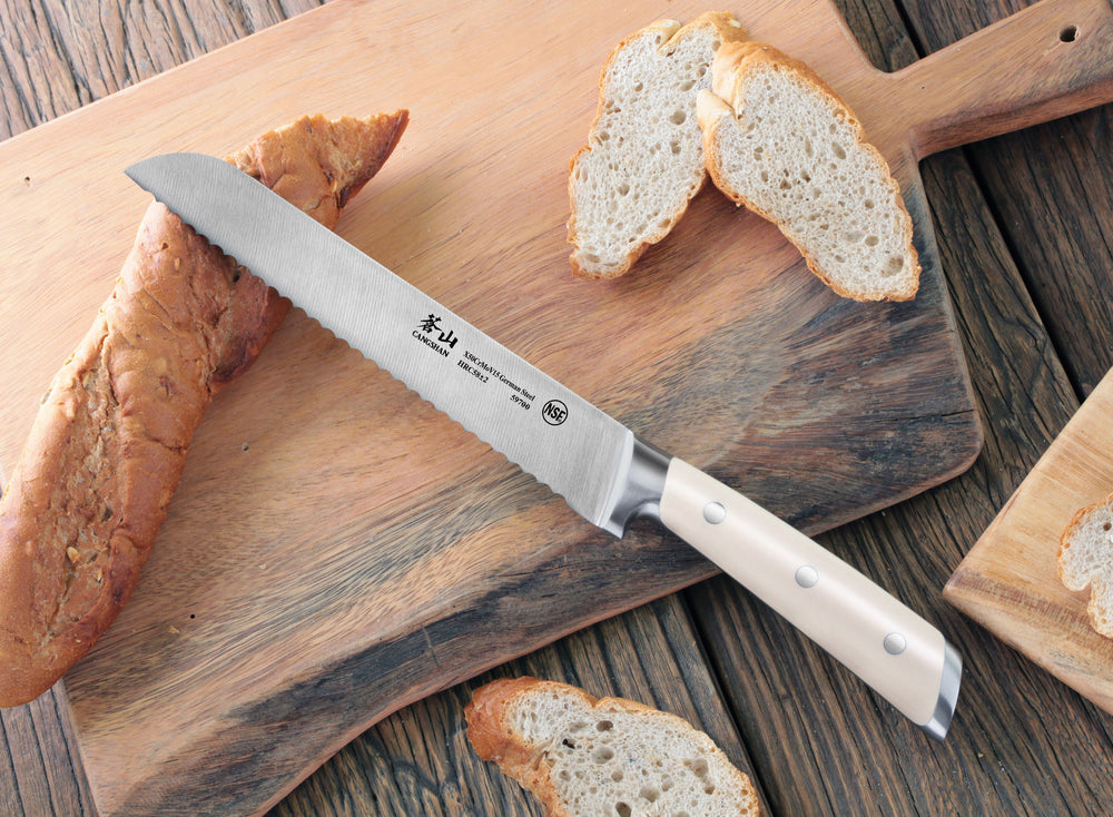 
                  
                    Load image into Gallery viewer, Cangshan S1 Series 59700 German Steel Forged Bread Knife, 8-Inch
                  
                