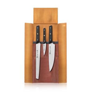 
                  
                    Load image into Gallery viewer, Cangshan TG Series 62304 Swedish 12C27 Steel 4-Piece Knife Leather Roll Set
                  
                