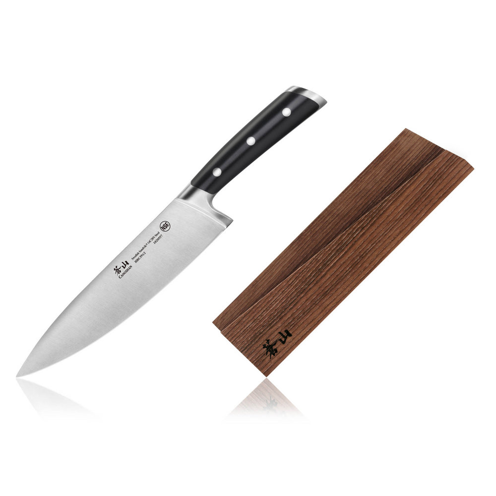 
                  
                    Load image into Gallery viewer, TS Series 8-Inch Chef Knife and Wood Sheath Set, Forged Swedish 14C28N Steel, 1020564
                  
                