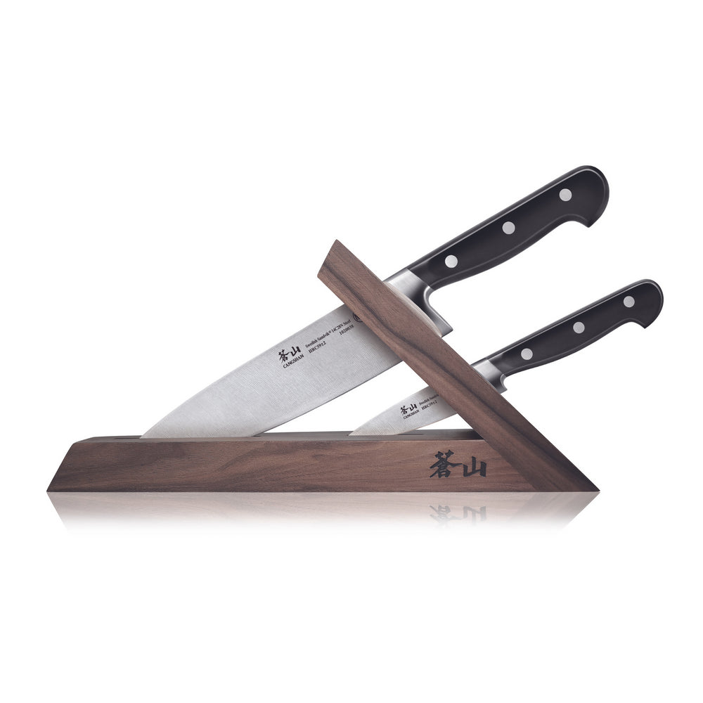 
                  
                    Load image into Gallery viewer, Cangshan TV2 Series 1021585 Swedish 14C28N Steel Forged 3-Piece TAI Knife Block Set, Walnut
                  
                