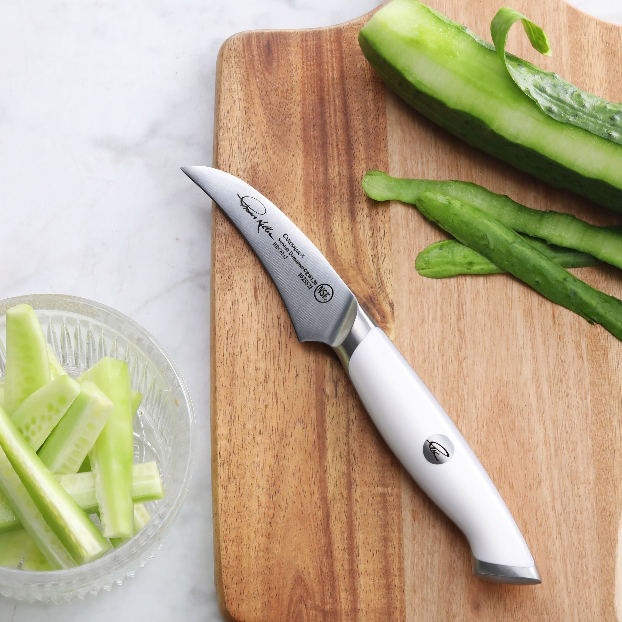 TKSC 2.75-Inch Peeling Knife, Forged Swedish Powder Steel, Thomas Keller Signature Collection, White, 1025521