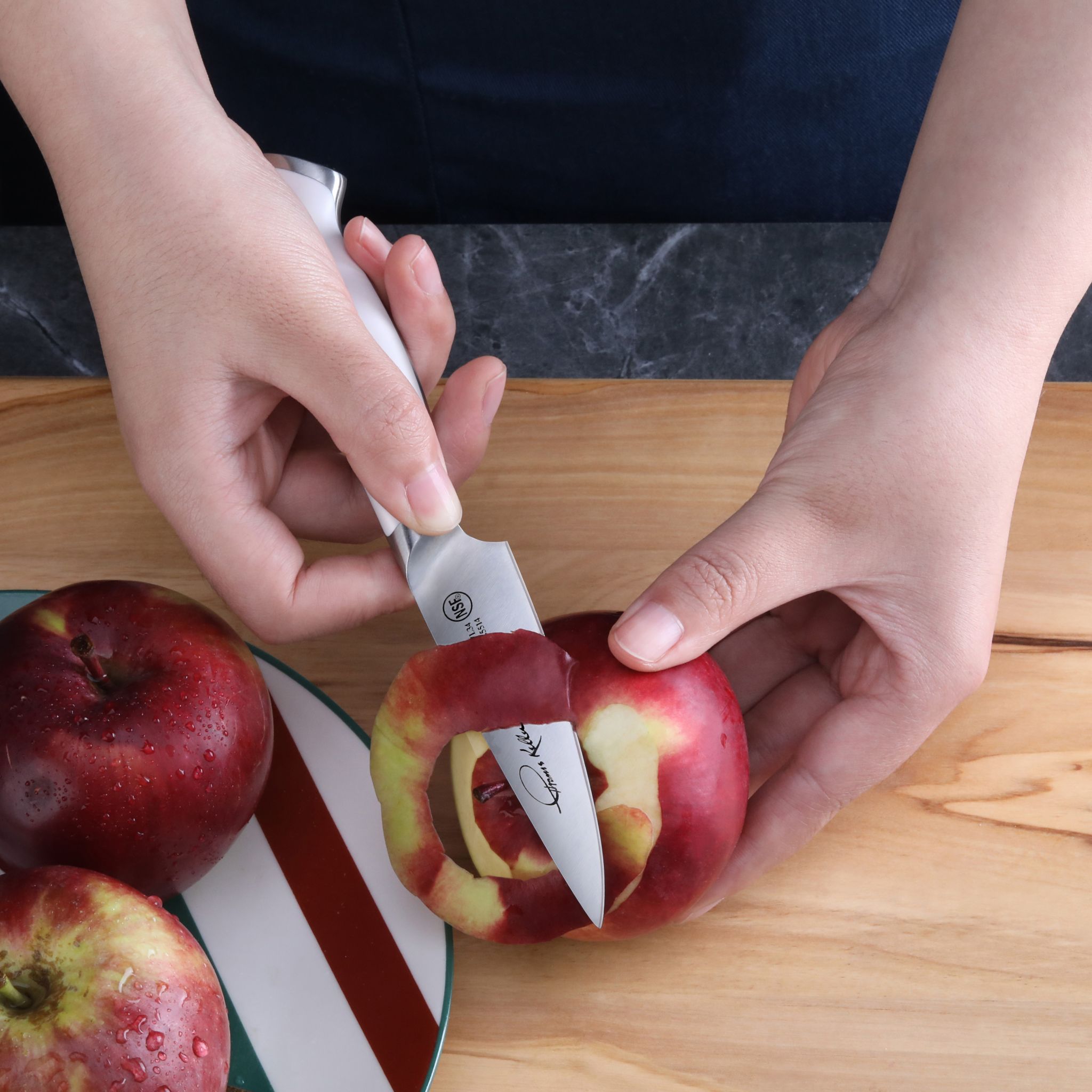 TKSC 3.5-Inch Paring Knife, Forged Swedish Powder Steel, Thomas Keller Signature Collection, White, 1025514