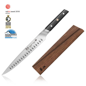 
                  
                    Load image into Gallery viewer, TC Series 9-Inch Carving Knife with Ash Wood Sheath, Forged Swedish 14C28N Steel, 1021103
                  
                
